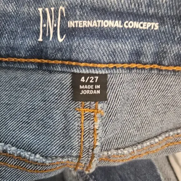 NWOT INC High Rise Tapered Leg Boyfriend Jeans Sz 4 - Picture 7 of 11